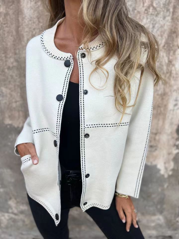 Relaxed Fit Soft Knit Cardigan Jacket