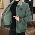 Men's Jacket – Corduroy with Sherpa Lining – Relaxed Fit – Zipper – Ribbed Edges