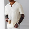 Men's T-shirt – Knit Fabric – Relaxed Fit – Jacquard Lace – Short Sleeve
