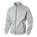 Men's Jacket with Zipper – Regular Fit – Fleece Lining – Stand Collar – Zipper Pockets