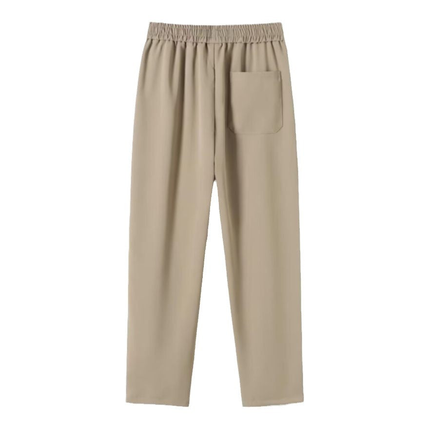 Men's Trousers – Straight Leg – Relaxed Fit – Breathable Fabric – Drawstring Closure
