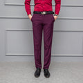 Men's Trousers – Slim Fit – Non-Iron – Stretch – Flat Front Design – Full Length