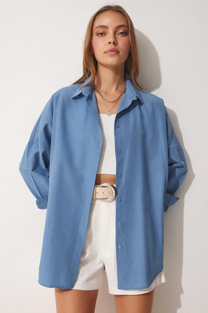 Oversized Cotton Relaxed Fit Blouse