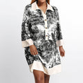 Dress for women – A-line fit – Light fabric – Short sleeve – Collar and buttons