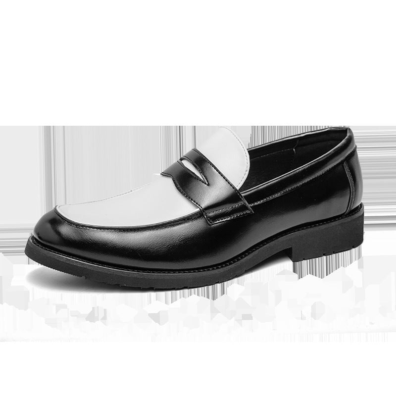 Men's Loafers – Polished Leather – Slip-On – Two-Tone – Comfortable Rubber Sole