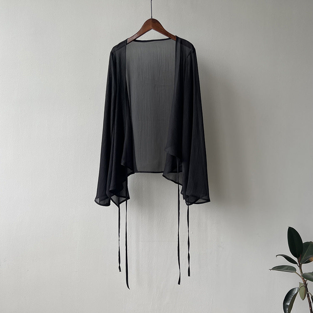 Women's Cardigan – Light and Breathable – Loose Fit – Long Sleeve Open Front