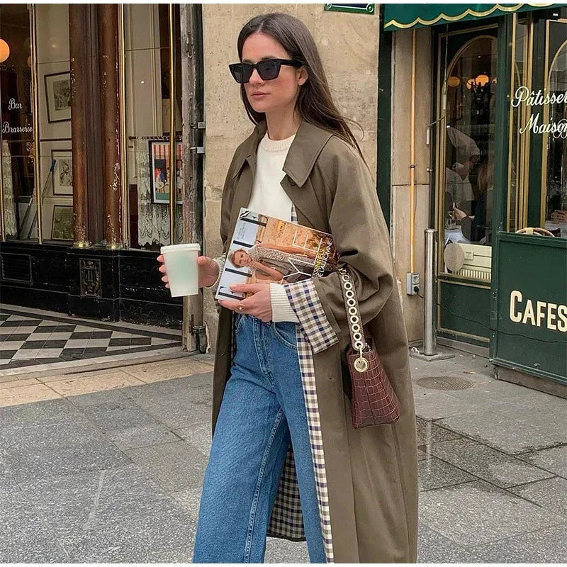 Wool Blend Relaxed Straight Fit Coat