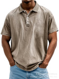 Men's polo shirt – 100% cotton – relaxed fit – retro washed – short-sleeved