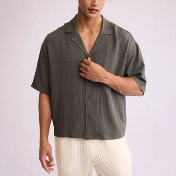 Lightweight Breathable Textured Relaxed Shirt