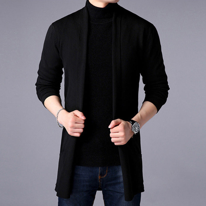 Wool Blend Relaxed Fit Long Cardigan
