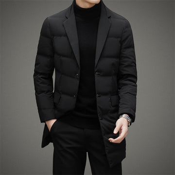 Notch Lapel Quilted Insulated Down Coat