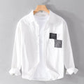 Men's Shirt with Long Sleeves – Relaxed Fit – Cotton Blend – Patch Pocket