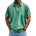 Men's polo shirt – 100% cotton – relaxed fit – retro washed – short-sleeved