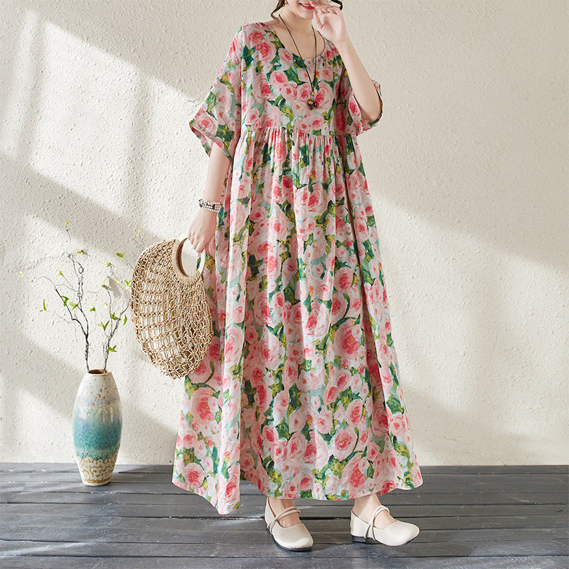Lightweight Breathable Floral Maxi Dress
