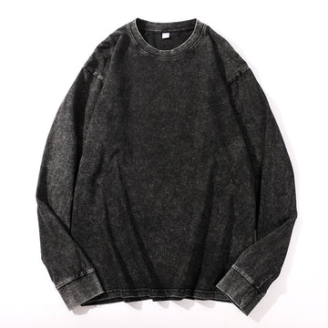 Relaxed Crew Neck Sweatshirt in Cotton Blend