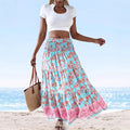 Women's Strapless Dress – Cotton Blend – A-line – Floral Pattern – Midi – Convertible