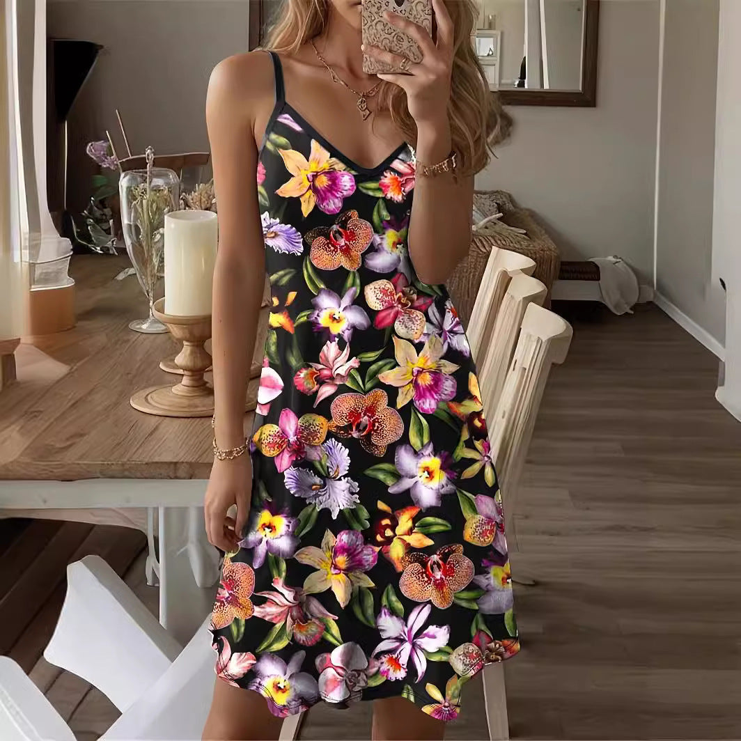 Lightweight Cotton Blend A-Line Mini Dress