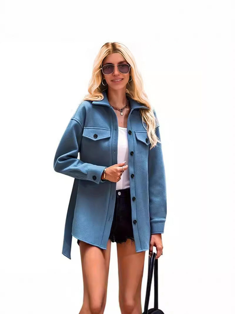 Oversized Fit Wool Short Coat