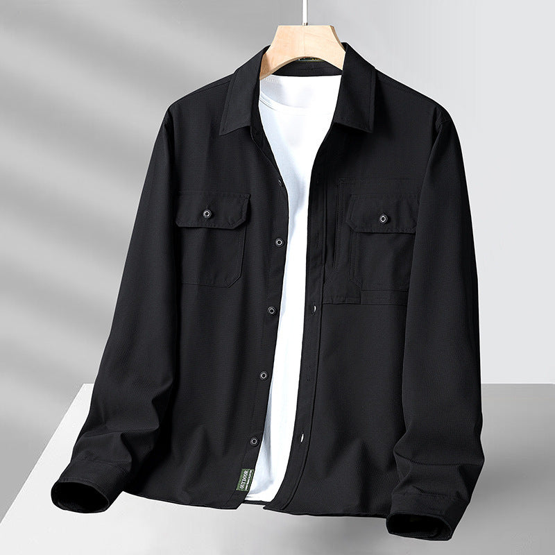 Men's Shirt with Long Sleeves – Relaxed Fit – Light and Breathable – Utility Pockets