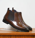 Men's Chelsea Boots – Leather – Slip-on with Elastic – Ankle Height – Classic Fit
