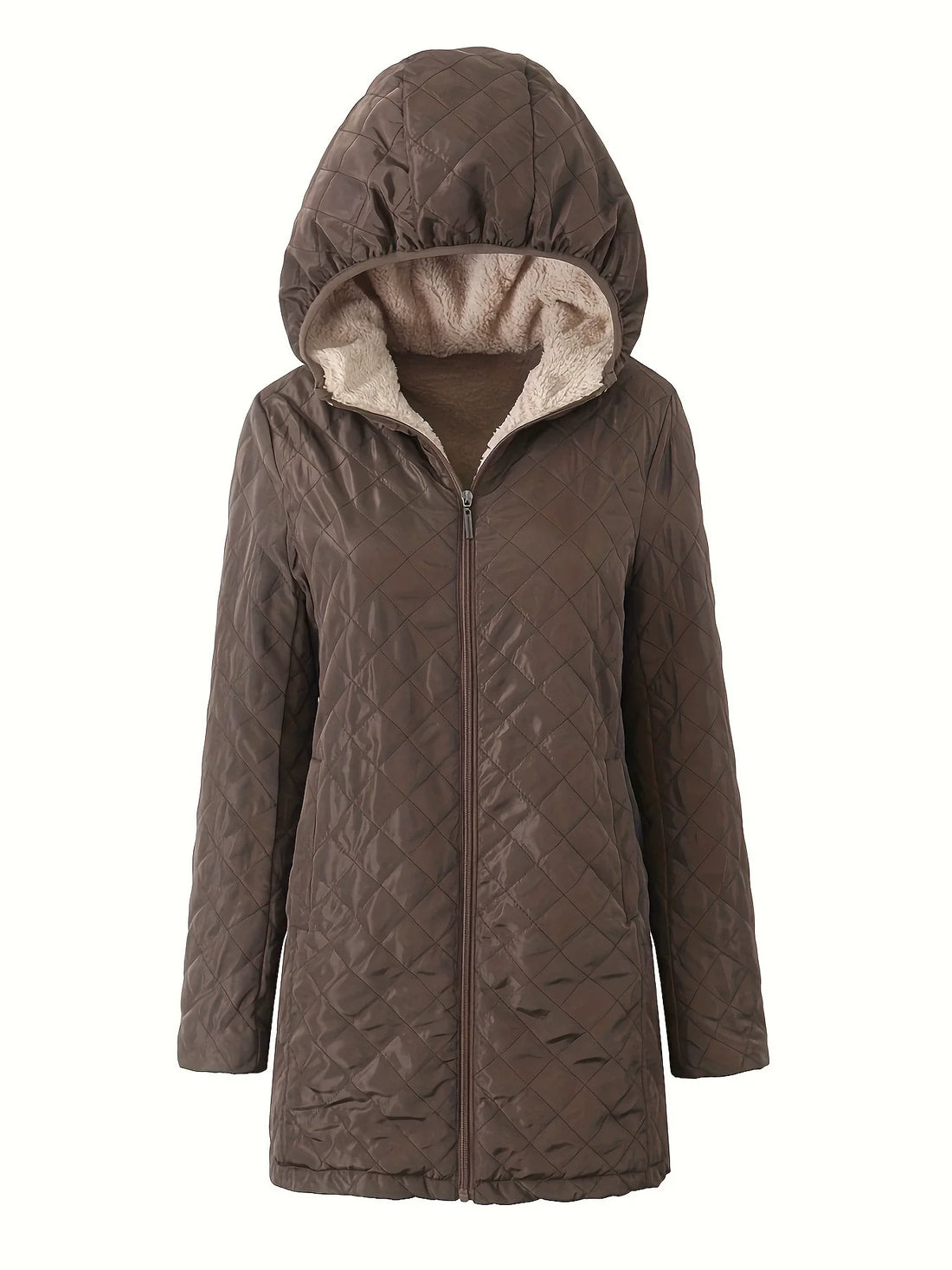 Quilted Plush Lined Relaxed Fit Jacket