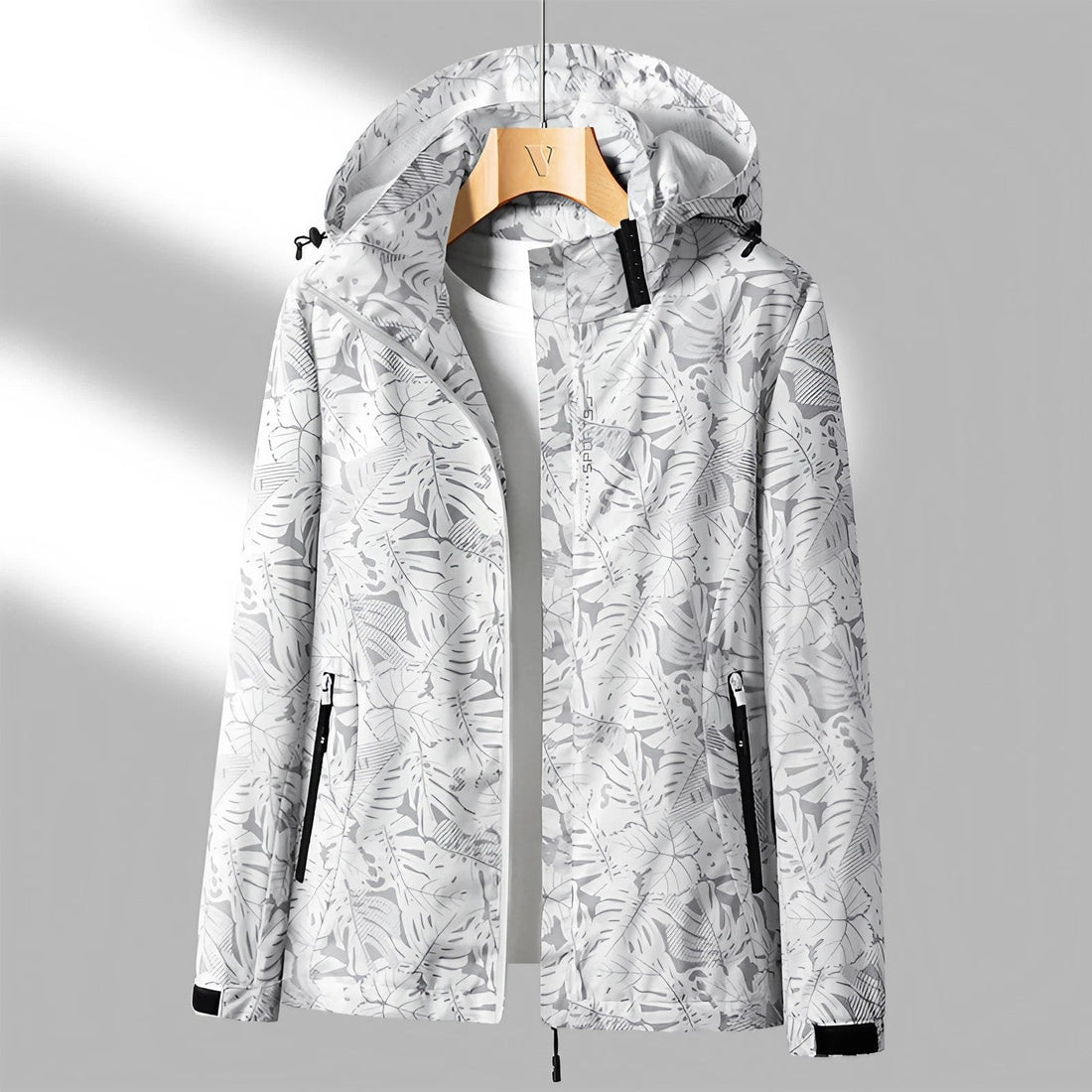 Waterproof Adjustable Hood Rain Jacket