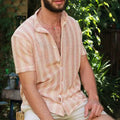 Men's Shirt in Mesh – Relaxed Fit – Short-Sleeved – Button Closure – Breathable Design