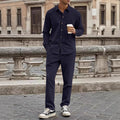 Men's set with shirt and pants – Corduroy – Relaxed fit – Button closure