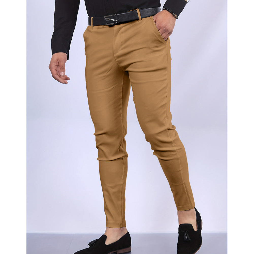 Woven Fabric Slim Fit Formal Trousers