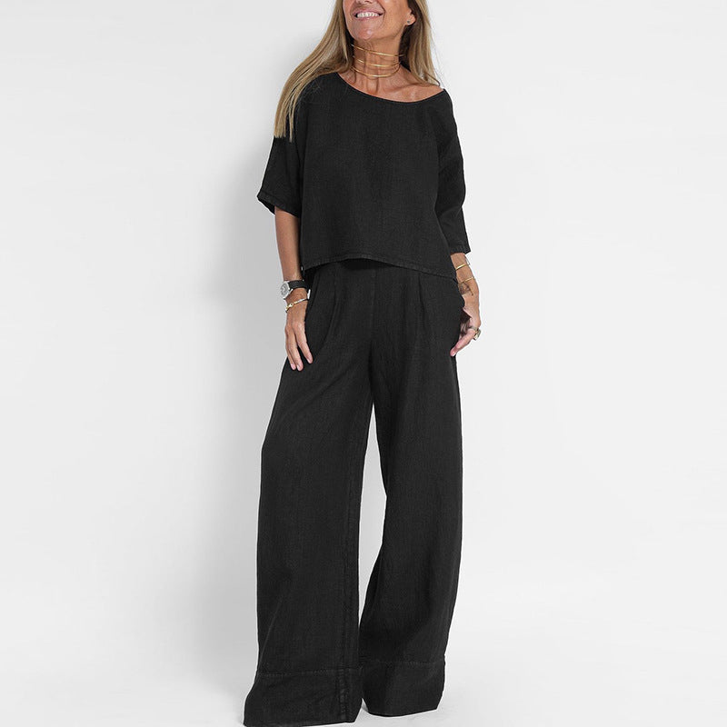 Linen Blend Relaxed Fit Set