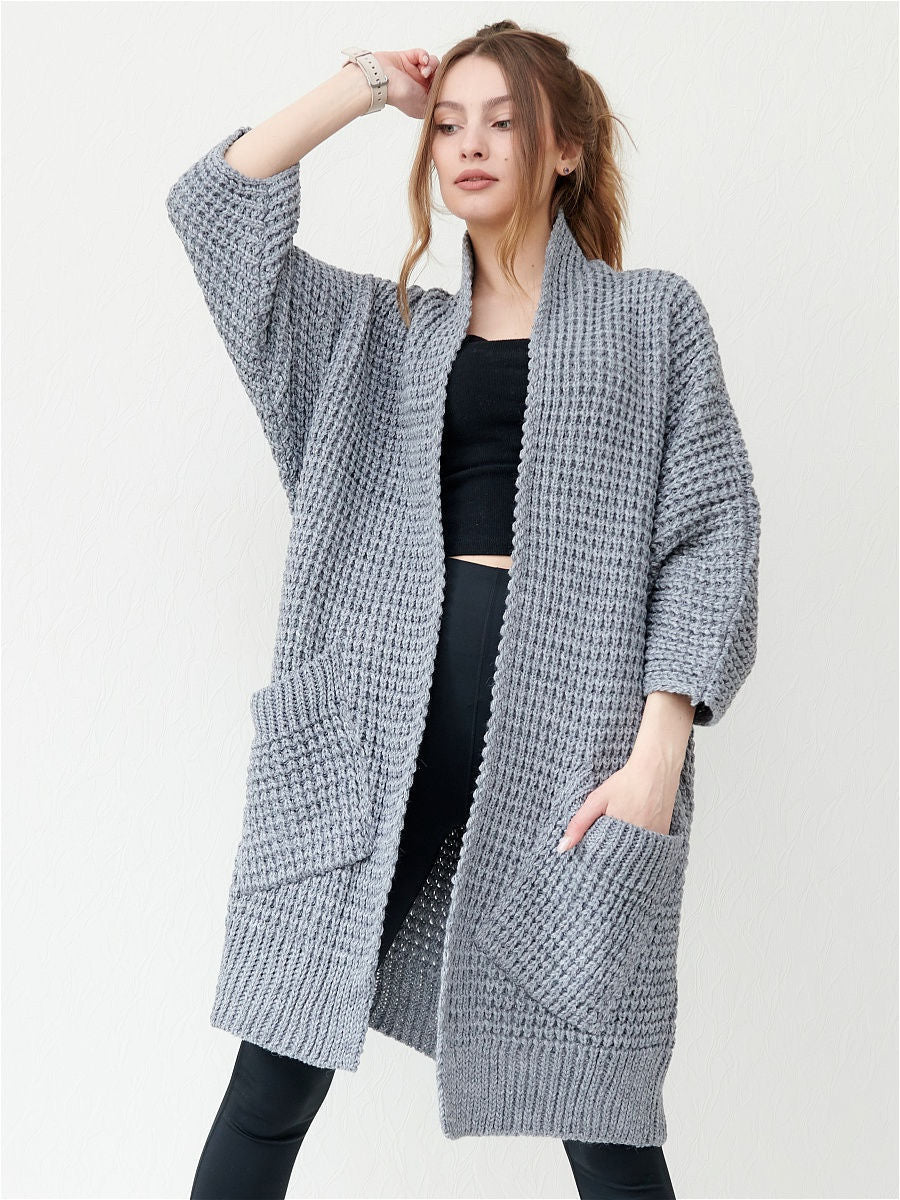 Chunky Wool Blend Oversized Coat