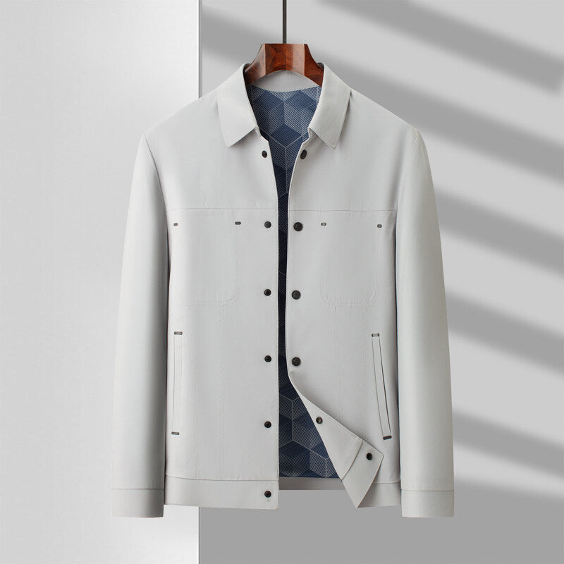 Patterned Lining Relaxed Fit Jacket