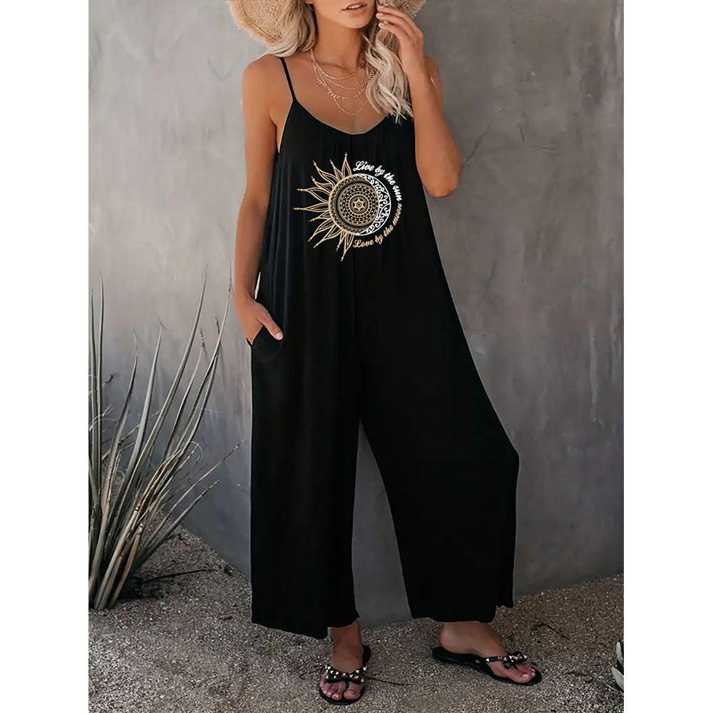 Breathable Relaxed Fit Wide Leg Jumpsuit