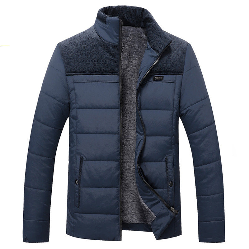 Quilted Jacket Regular Fit Fur Lined Interior Stand Collar
