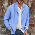 Men's Blazer – Cotton Linen Mix – Relaxed Fit – Lightweight and Breathable Long-Sleeved