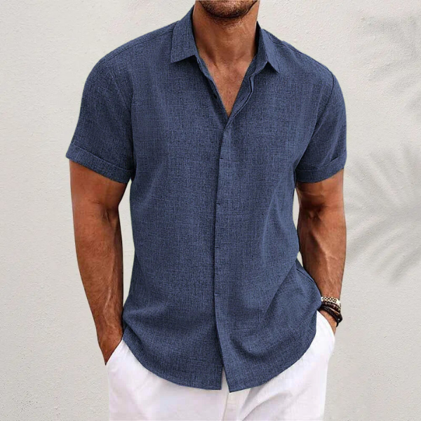 Breathable Cotton Linen Mix Shirt