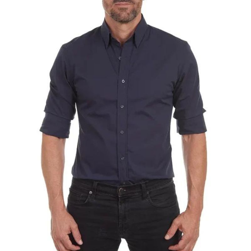 Breathable Zipper Closure Slim Fit Shirt