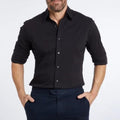 Men's Shirt – Slim Fit – Breathable Blend – Zipper Closure – Smart Casual
