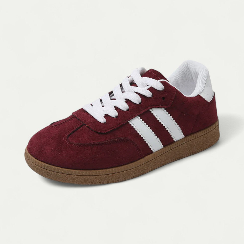 Suede Padded Collar Low-Top Sneakers