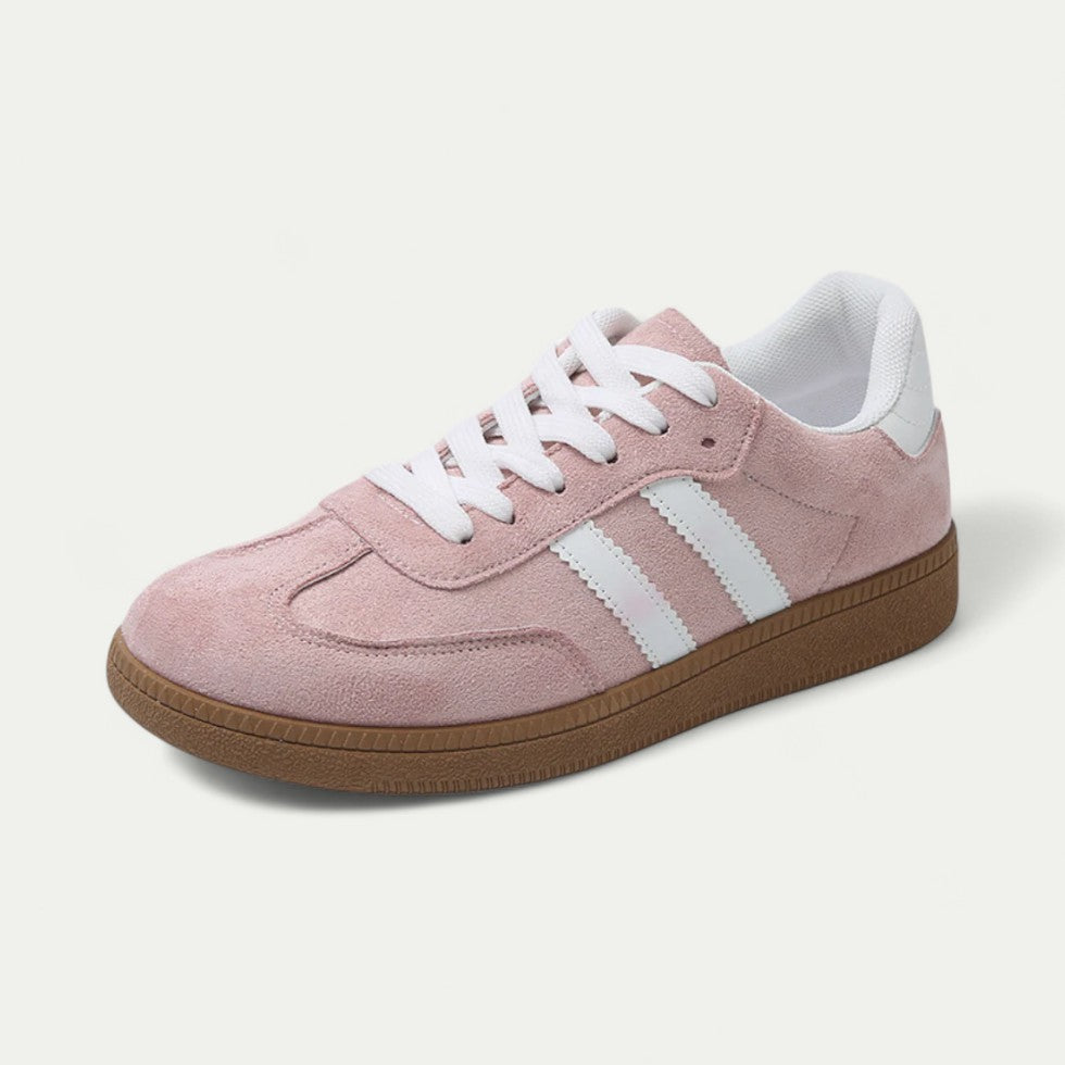 Suede Padded Collar Low-Top Sneakers
