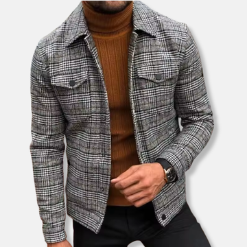 Lightweight Plaid Slim Fit Jacket