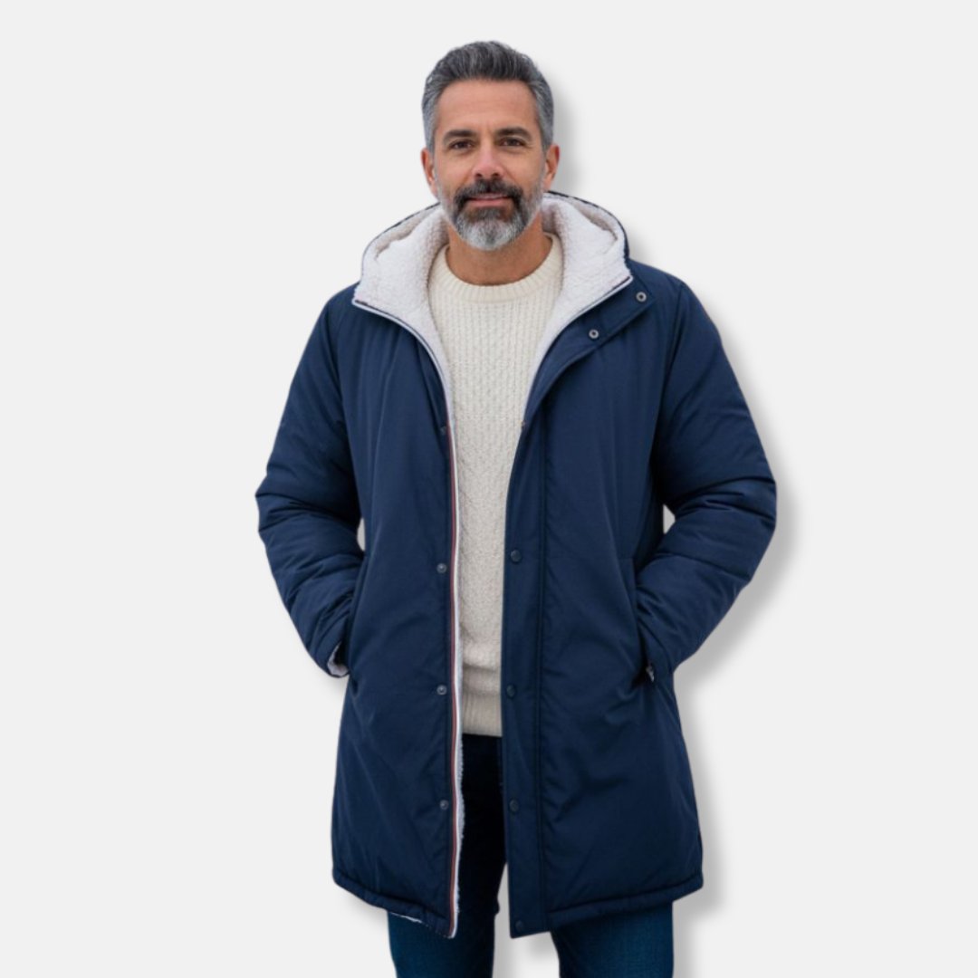 Wind Resistant Plush Lined Long-Line Jacket