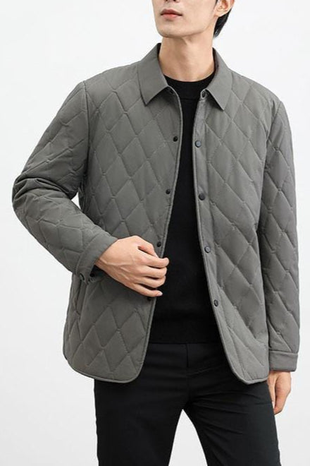Diamond Quilted Button Front Jacket