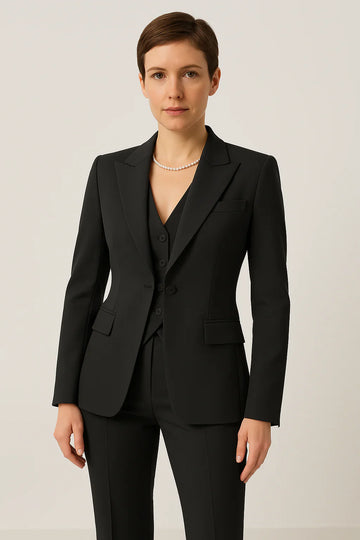 Three-Piece Set Tailored Fit Wool Blend Blazer