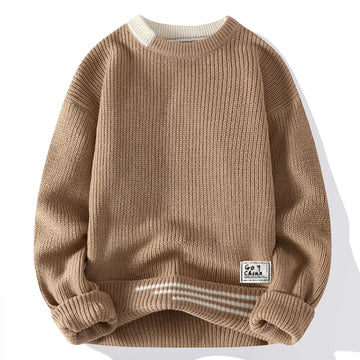 Jack Wool Striped Crewneck Sweater | Relaxed Fit Hip-Length Sweater