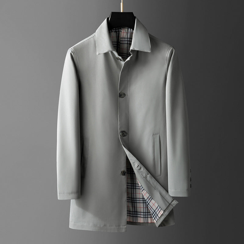 Wool Blend Tailored Fit Lined Coat