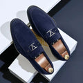 Men's Loafers – Suede – Streamlined Fit – Metal Detail – Slip-On