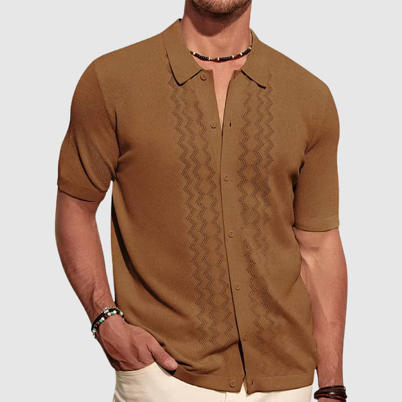 Lightweight Breathable Relaxed Fit Knit Shirt