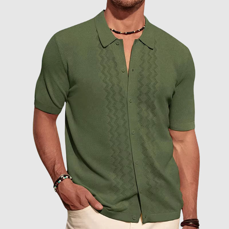 Lightweight Breathable Relaxed Fit Knit Shirt