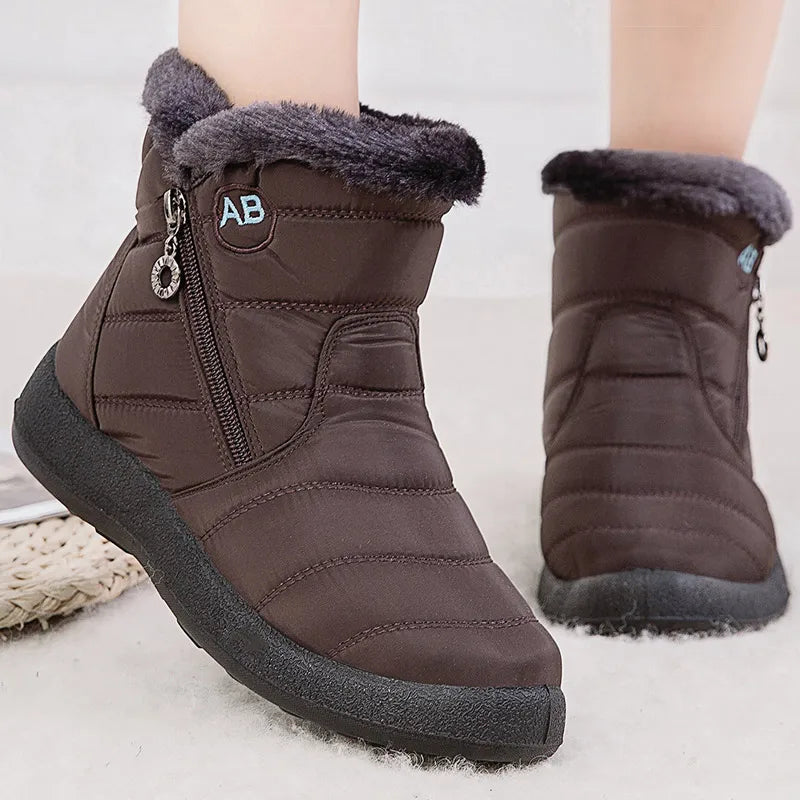 Water-Resistant Faux Fur Lined Snow Boots